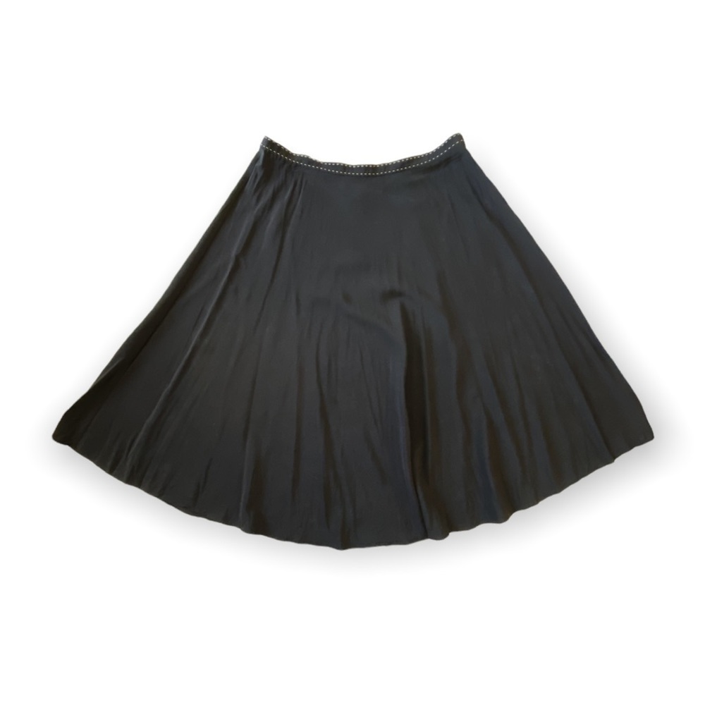 Philosophy de Alberta Ferretti Black Silk Skirt, Size 8